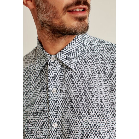 Bonobos Stretch Riviera Short Sleeve Men's Shirt Printed Tailored Fit M 275399 - Picture 3 of 6